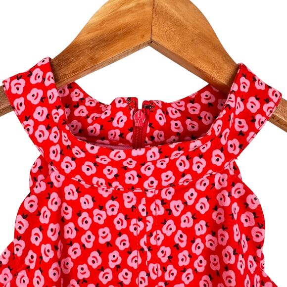by Anthropologie Scallop Halter Short Romper High Neck in Pink Floral Sz 8 US - Picture 11 of 15